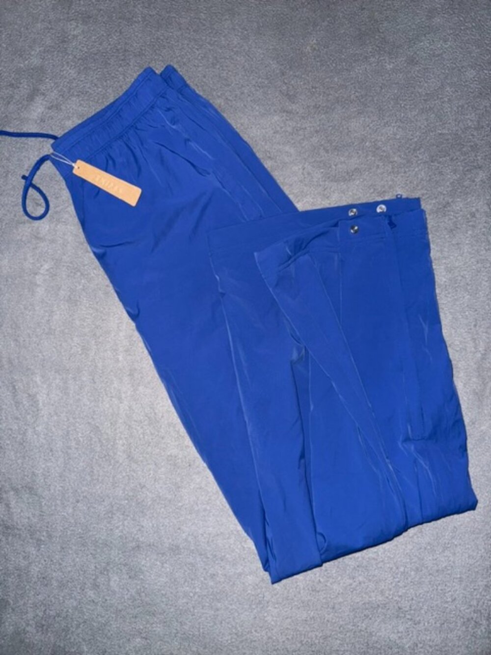 Skims The Apparel Shop Pant Women's BO-TRK-3528 Blue Size Large Wide Snap Leg